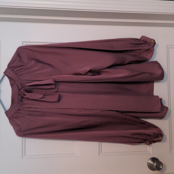 NWT Scoop Satin Bow Tie Back Blouse Dusty Orchid Size XL (16-18) - Picture 5 of 7